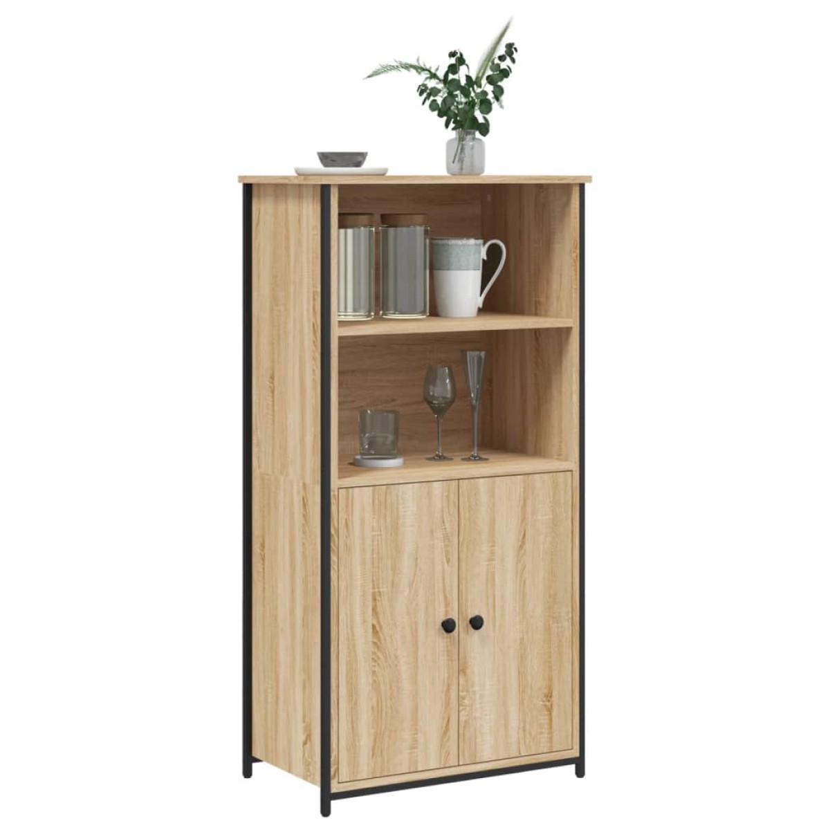 vidaXL Ντουλάπι Sonoma Δρυς 62x36x121,5 εκ. από Επεξεργασμένο Ξύλο