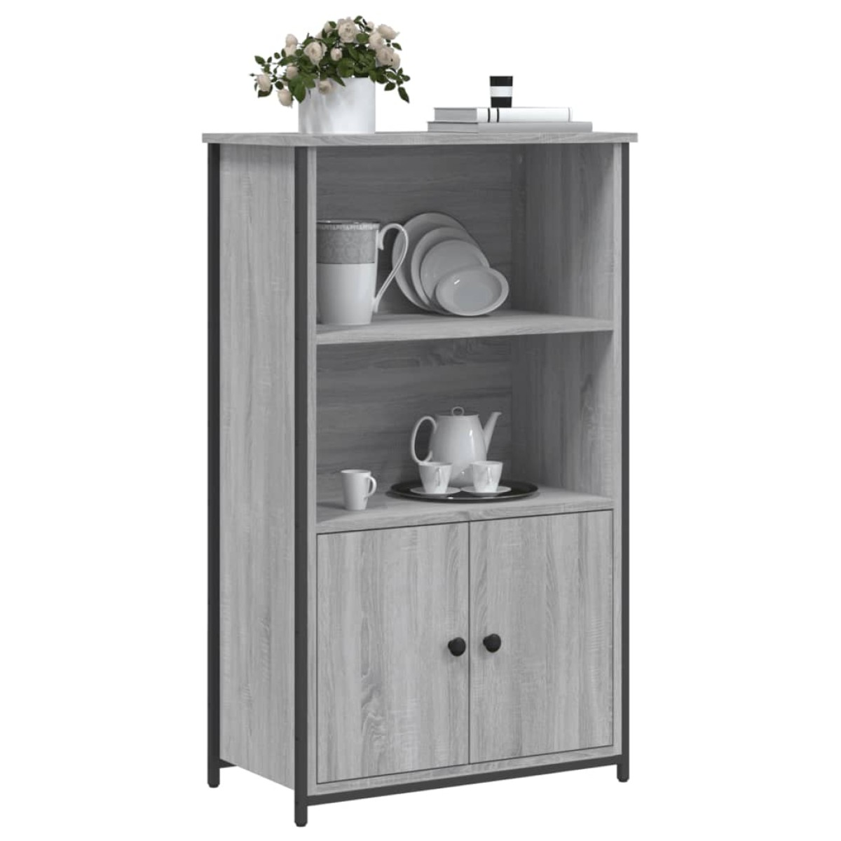 vidaXL Ντουλάπι Γκρι Sonoma 62 x 32 x 103,5 εκ. από Επεξεργασμένο Ξύλο