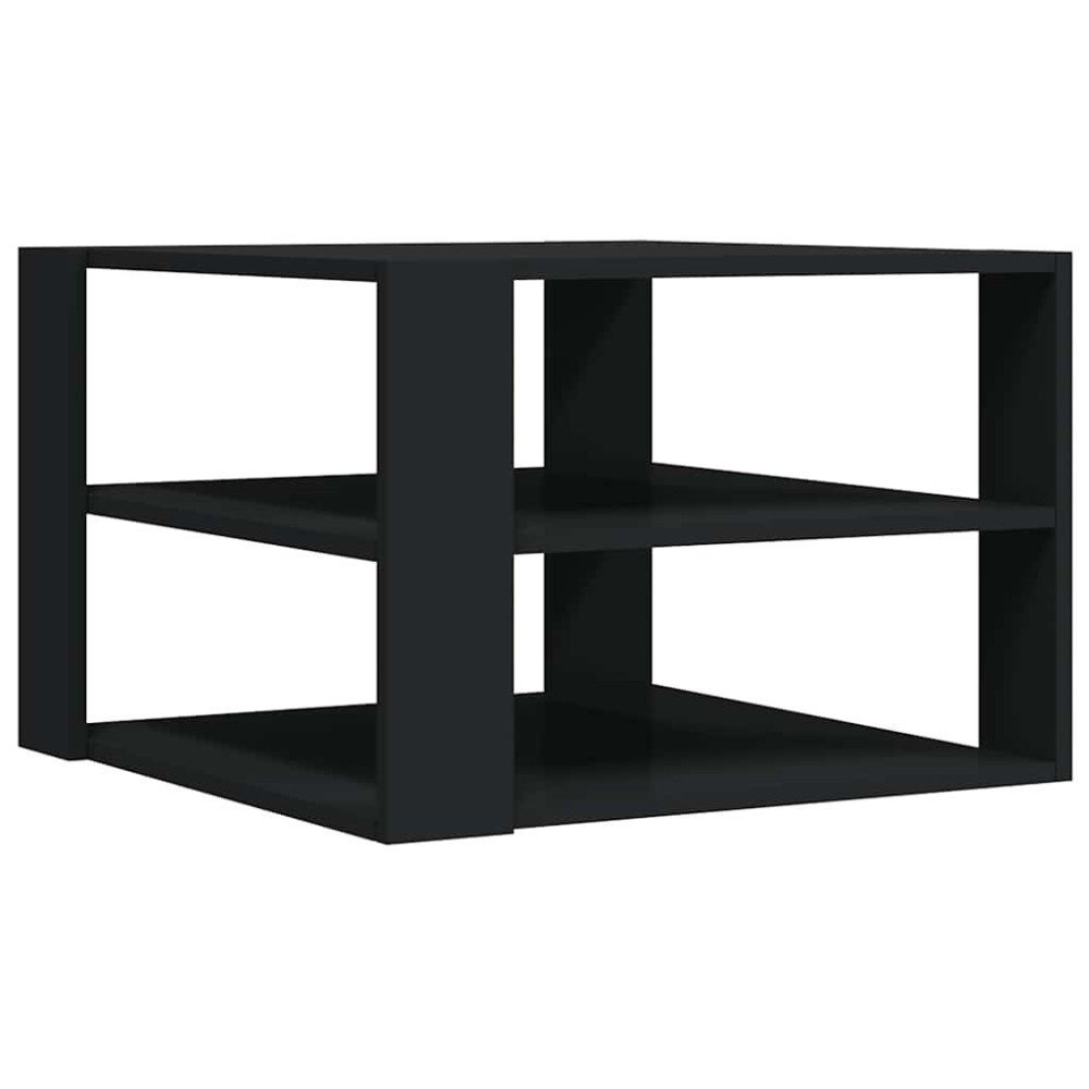 vidaXL Τραπεζάκι Σαλονιού Μαύρο 58x58x40 εκ. από Επεξεργ. Ξύλο