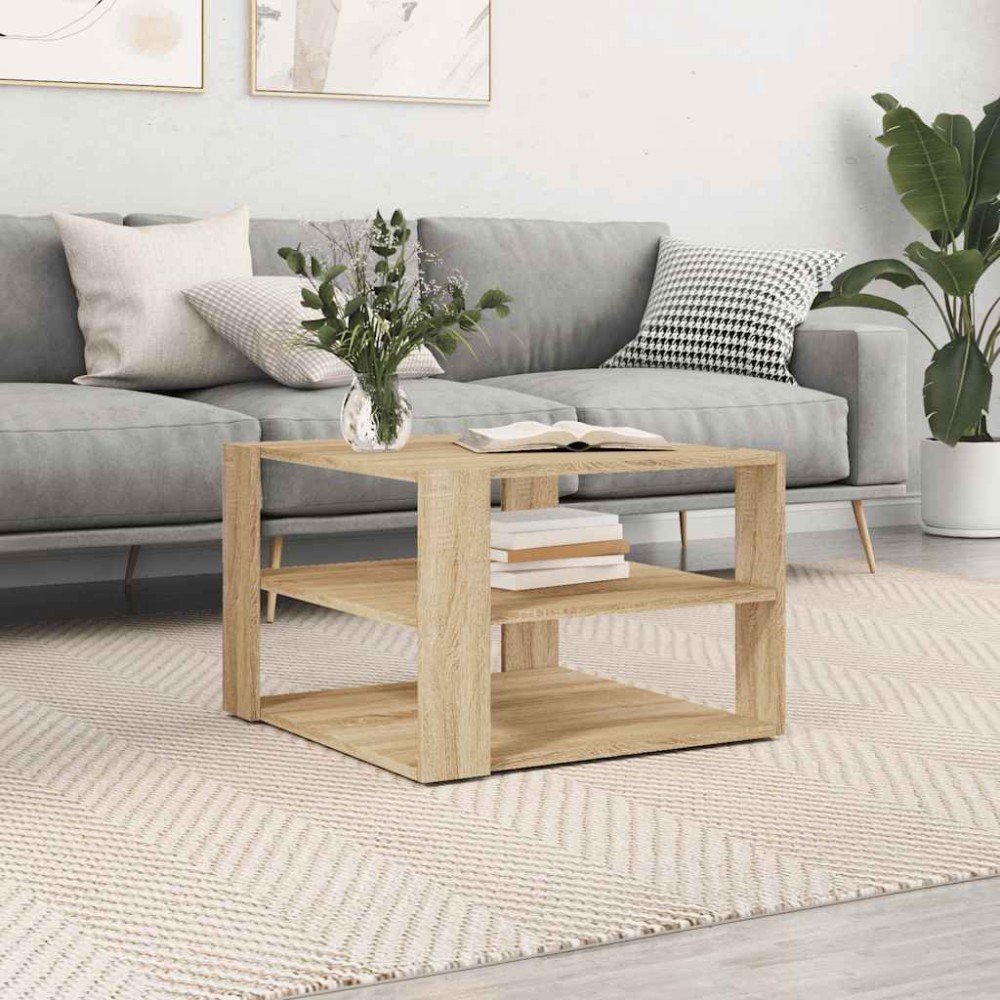 vidaXL Τραπεζάκι Σαλονιού Sonoma Δρυς 58x58x40 εκ. Επεξεργ. Ξύλο