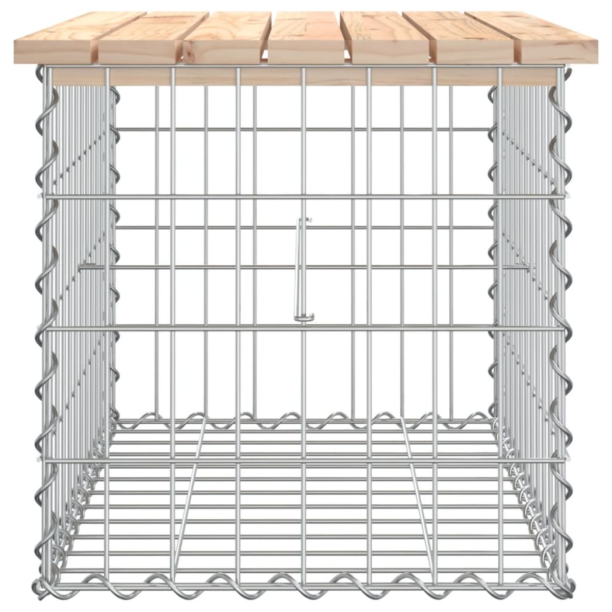 vidaXL Παγκάκι Κήπου Συρματοκιβώτιο 63x44x42 εκ. από Μασίφ Ξύλο Πεύκου