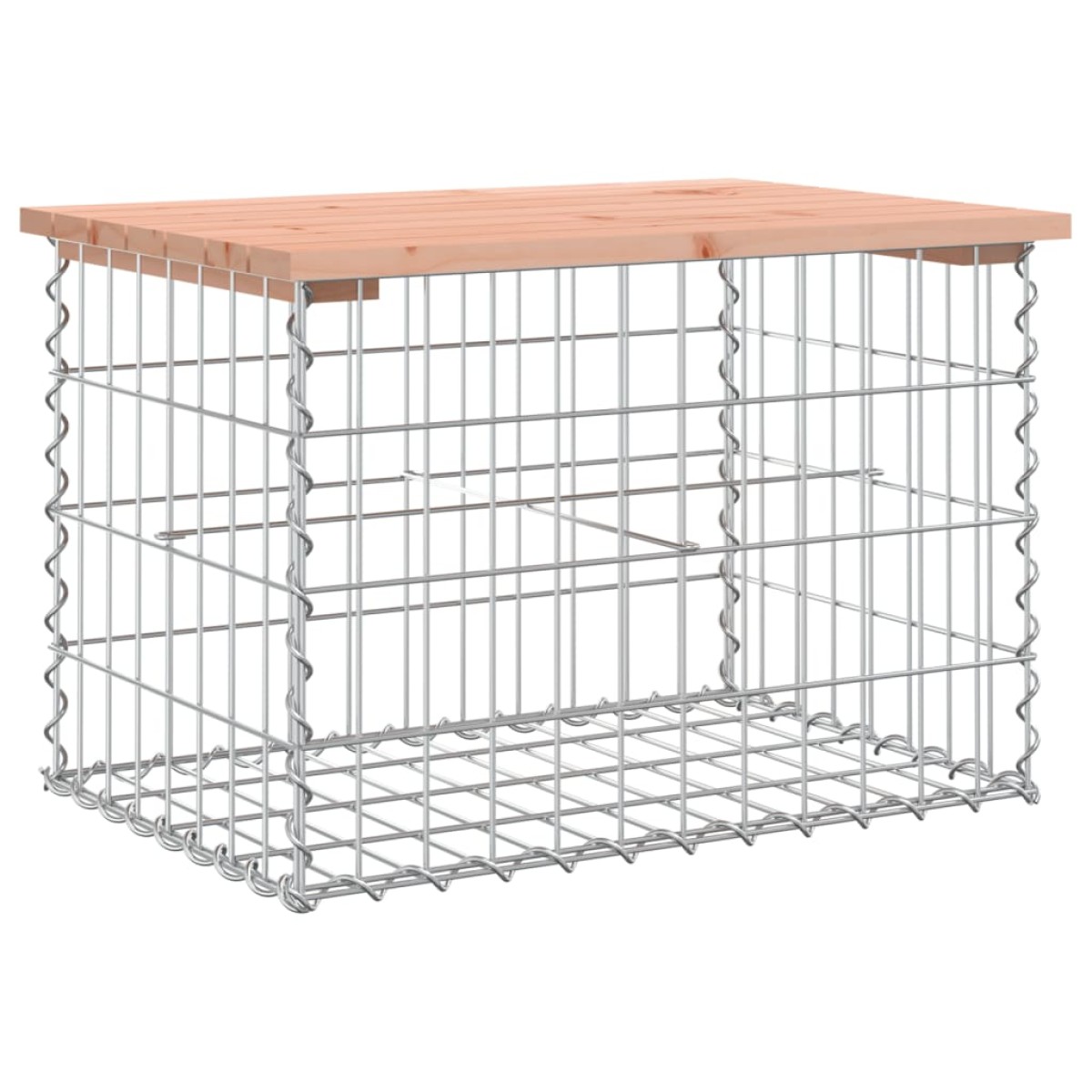 vidaXL Πάγκος Κήπου Συρματοκιβώτιο 63 x 44 x 42 εκ. Μασίφ Ψευδοτσούγκα