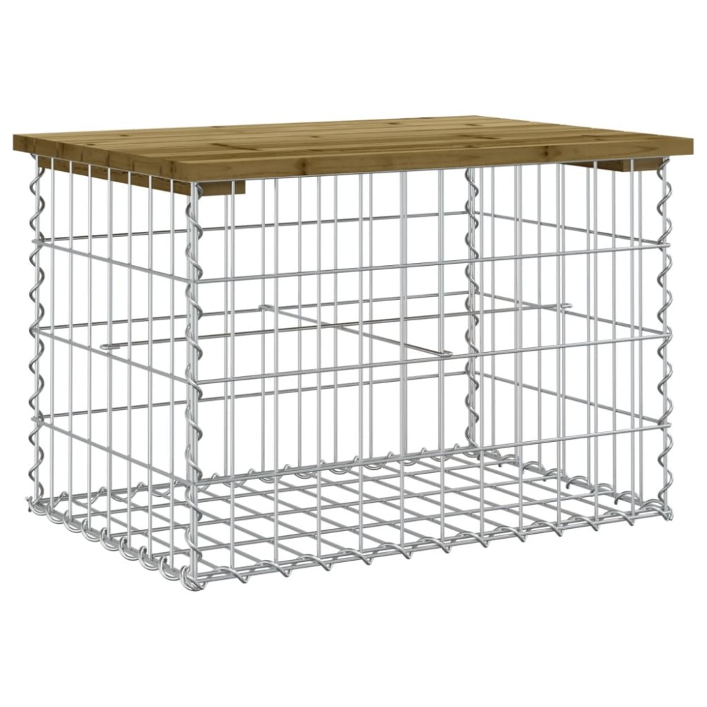 vidaXL Παγκάκι Κήπου Συρματοκιβώτιο 63x44x42 εκ. Εμποτ. Ξύλο Πεύκου