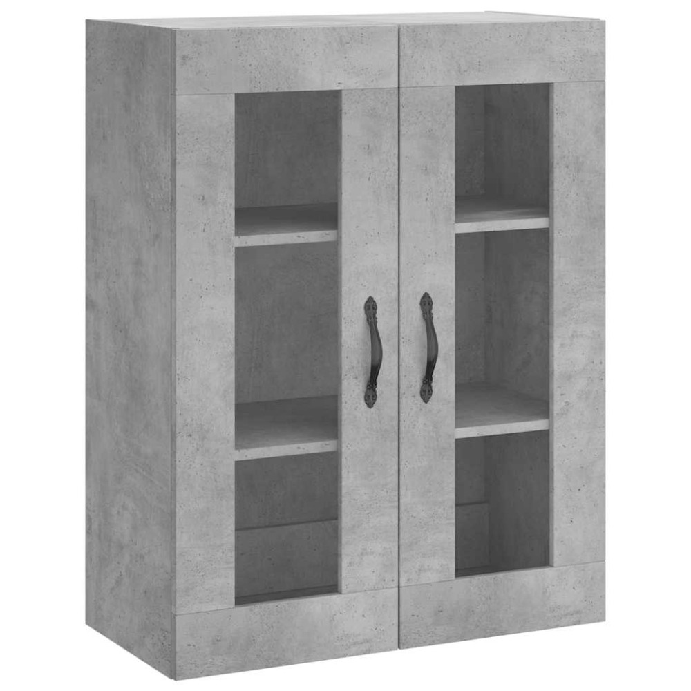 vidaXL Ντουλάπι Επιτοίχιο Γκρι Σκυροδεμ. 69,5x34x90 εκ. Επεξεργ. Ξύλο