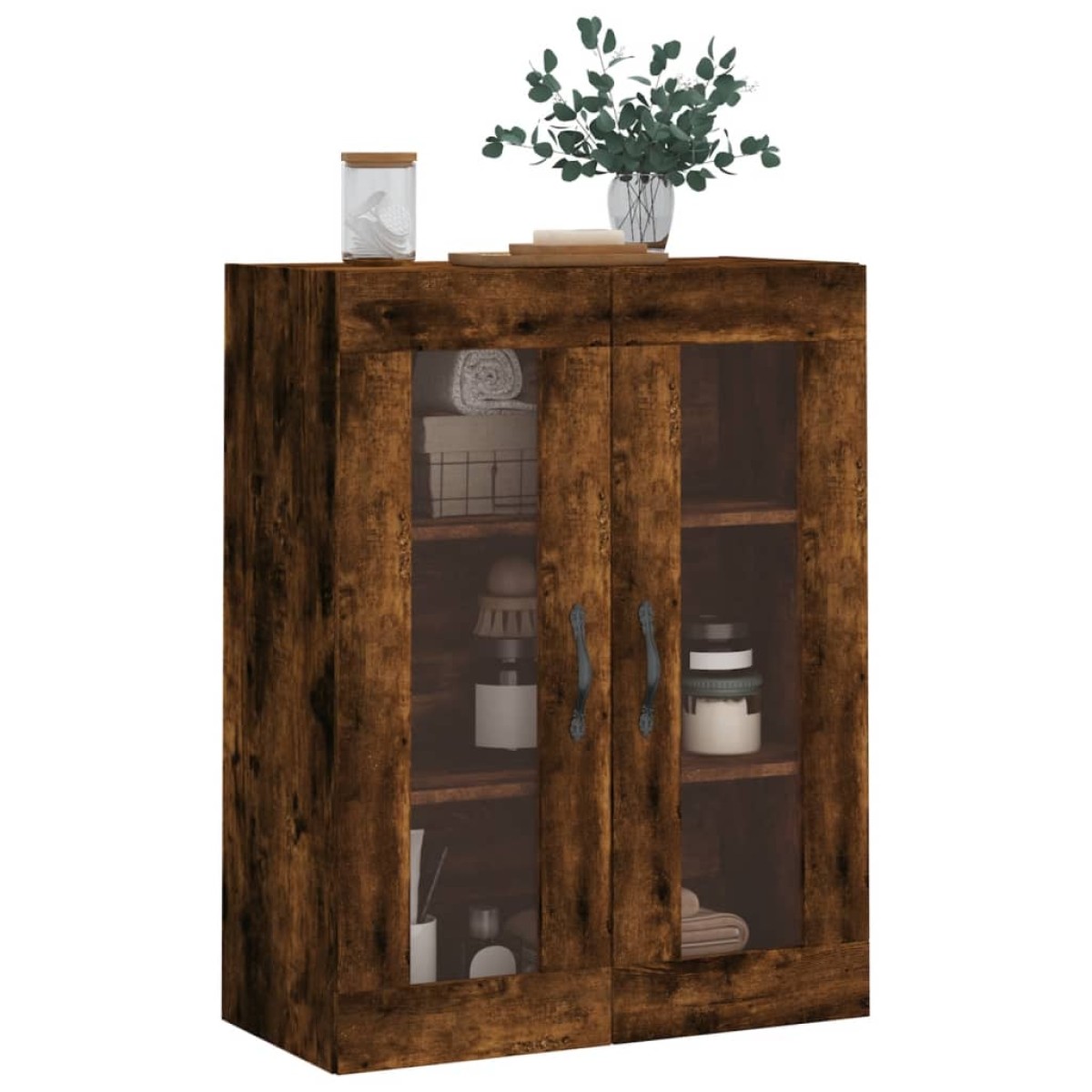 vidaXL Ντουλάπι Τοίχου Καπνιστή Δρυς 69,5 x 34 x 90 εκ. Επεξεργ. Ξύλο