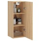 vidaXL Ντουλάπι Τοίχου Sonoma Δρυς 34,5 x 34 x 90 εκ. Επεξεργ. Ξύλο