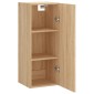 vidaXL Ντουλάπι Τοίχου Sonoma Δρυς 34,5 x 34 x 90 εκ. Επεξεργ. Ξύλο