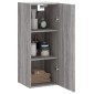 vidaXL Ντουλάπι Τοίχου Γκρι Sonoma 34,5 x 34 x 90 εκ. Επεξεργ. Ξύλο