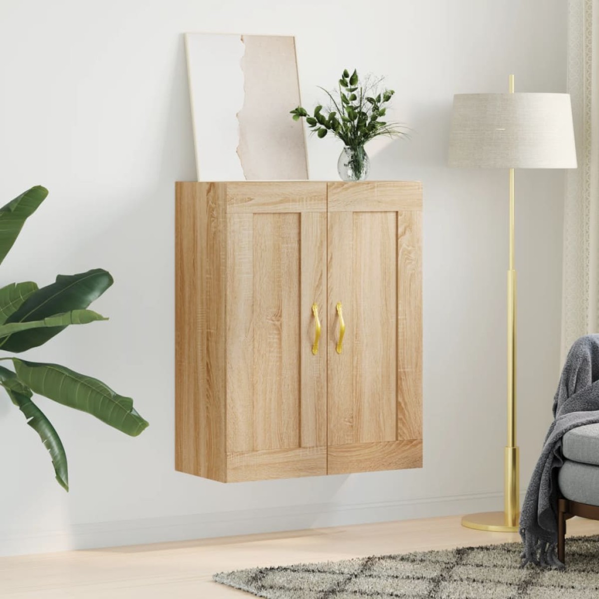 vidaXL Ντουλάπι Επιτοίχιο Sonoma Δρυς 69,5 x 34 x 90 εκ. Επεξεργ. Ξύλο