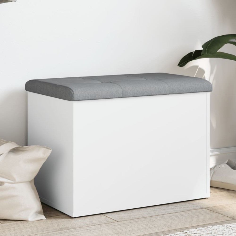 vidaXL Πάγκος Αποθήκευσης Λευκός 62x42x45 εκ. από Τεχνητό Ξύλο