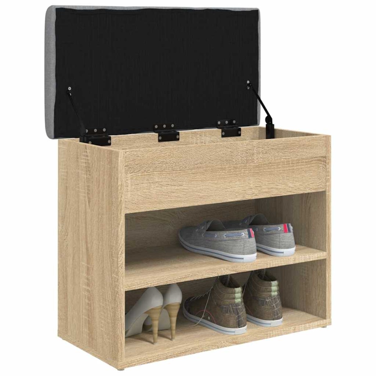 vidaXL Παπουτσοθήκη Sonoma Δρυς 62x32x50 εκ. από Επεξεργασμένο Ξύλο