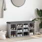 vidaXL Παπουτσοθήκη Γκρι Sonoma 102x32x50 εκ. από Επεξεργασμένο Ξύλο