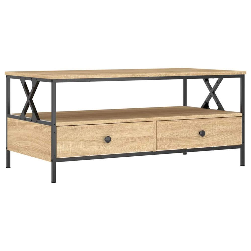 vidaXL Τραπεζάκι Σαλονιού Sonoma Δρυς 100 x 51 x 45 εκ. Επεξεργ. Ξύλο