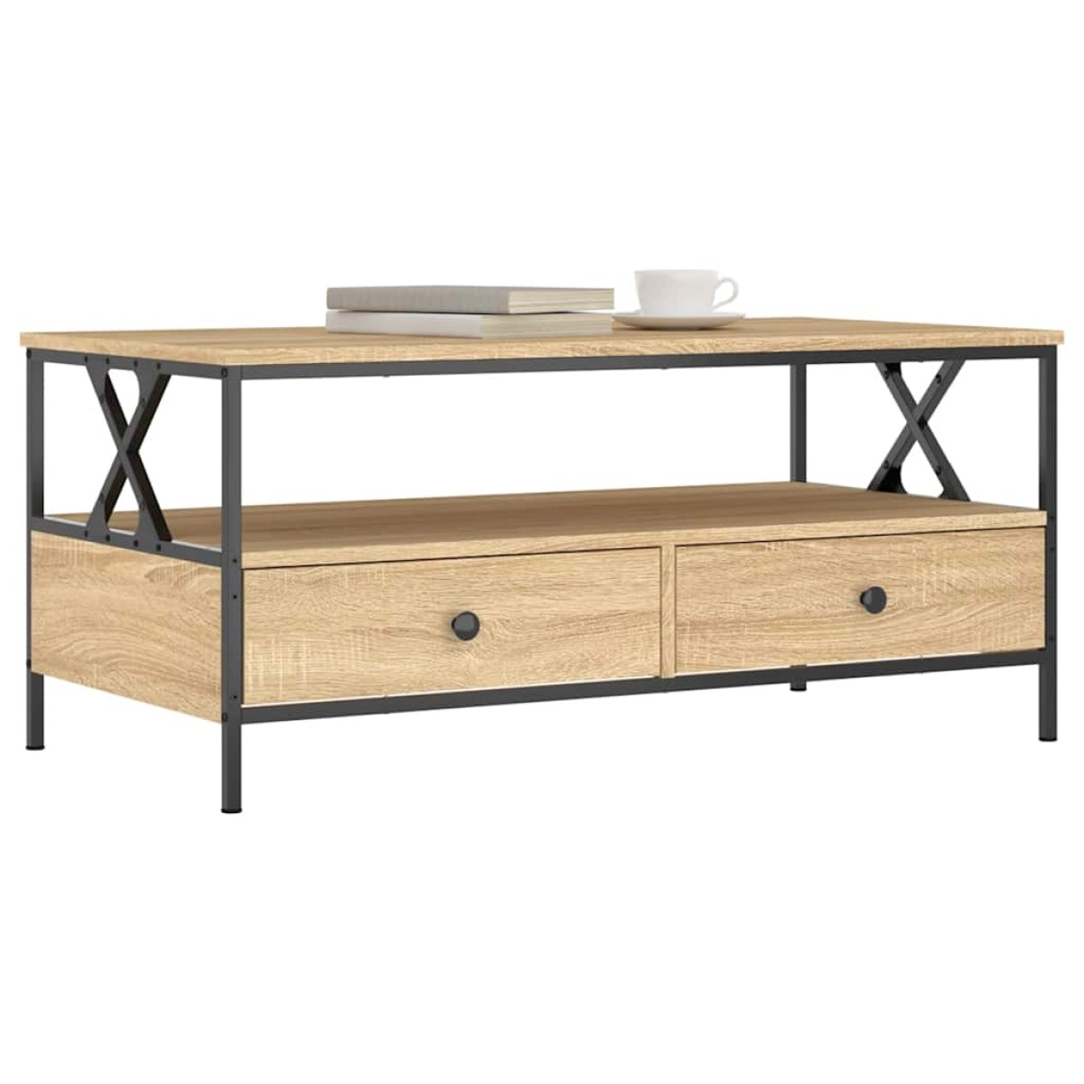 vidaXL Τραπεζάκι Σαλονιού Sonoma Δρυς 100 x 51 x 45 εκ. Επεξεργ. Ξύλο