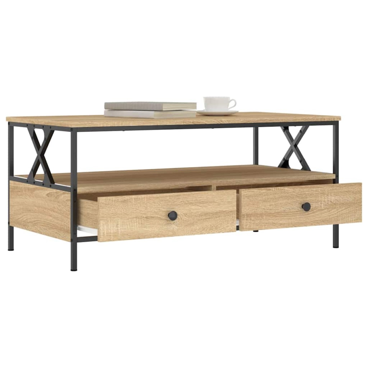 vidaXL Τραπεζάκι Σαλονιού Sonoma Δρυς 100 x 51 x 45 εκ. Επεξεργ. Ξύλο
