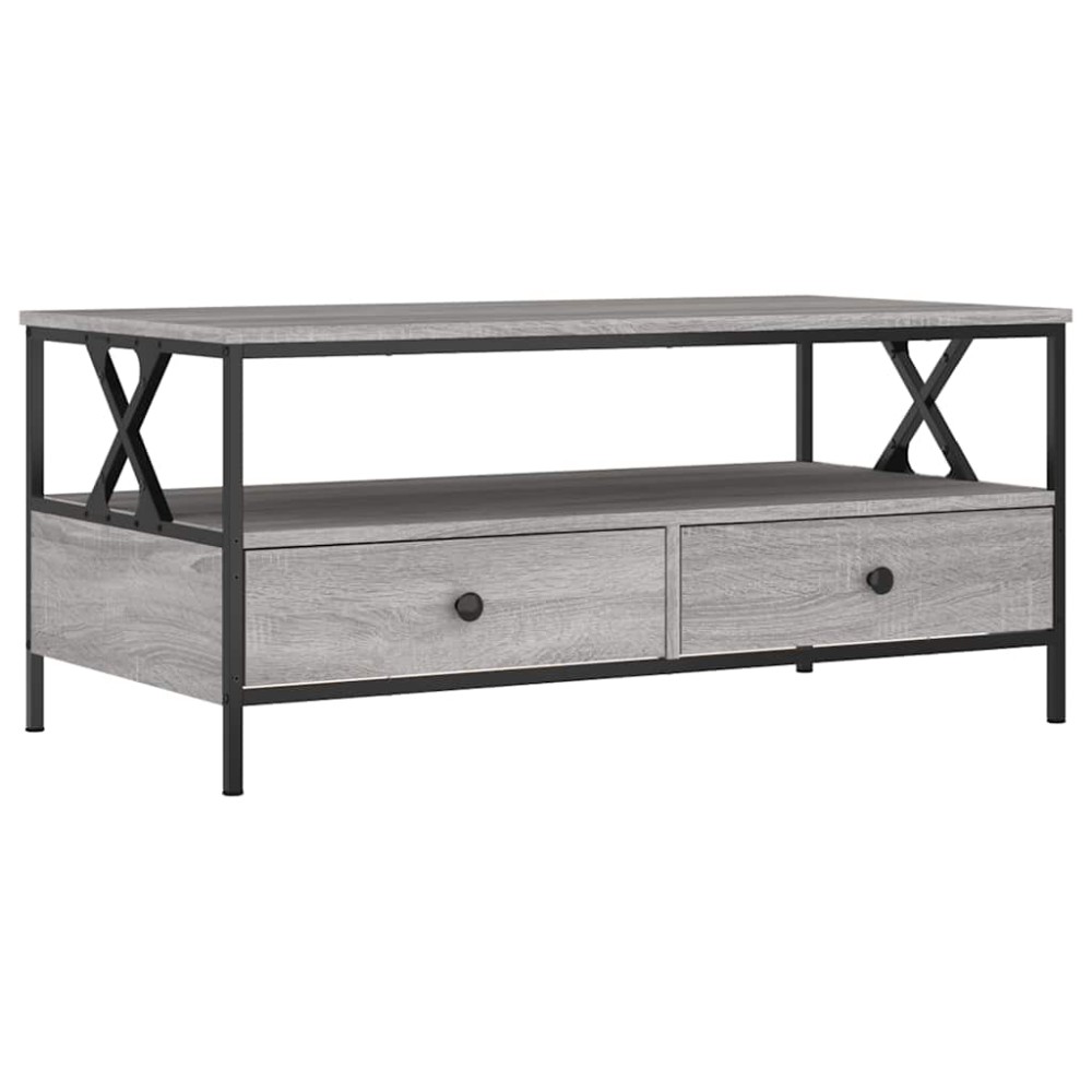 vidaXL Τραπεζάκι Σαλονιού Γκρι Sonoma 100 x 51 x 45 εκ. Επεξεργ. Ξύλο