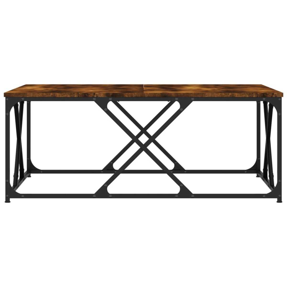 vidaXL Τραπεζάκι Σαλονιού Καπνιστή Δρυς 100x100x40 εκ Επεξεργασμ. Ξύλο