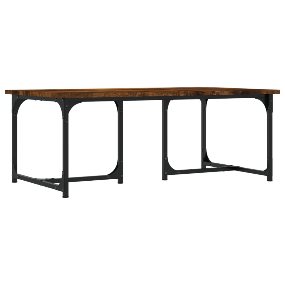 vidaXL Τραπεζάκι Σαλονιού Καπνιστή Δρυς 90x50x35 εκ. Επεξεργασμ. Ξύλο