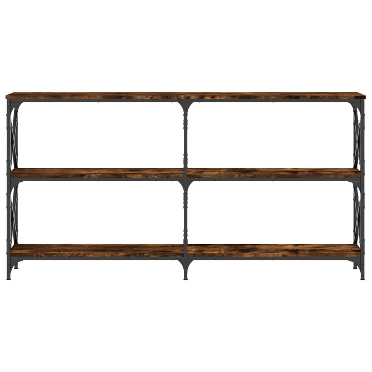 vidaXL Τραπέζι Κονσόλα Καπνιστή Δρυς 156x28x80,5εκ. Επεξεργασμένο Ξύλο