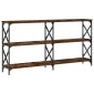 vidaXL Τραπέζι Κονσόλα Καπνιστή Δρυς 156x28x80,5εκ. Επεξεργασμένο Ξύλο
