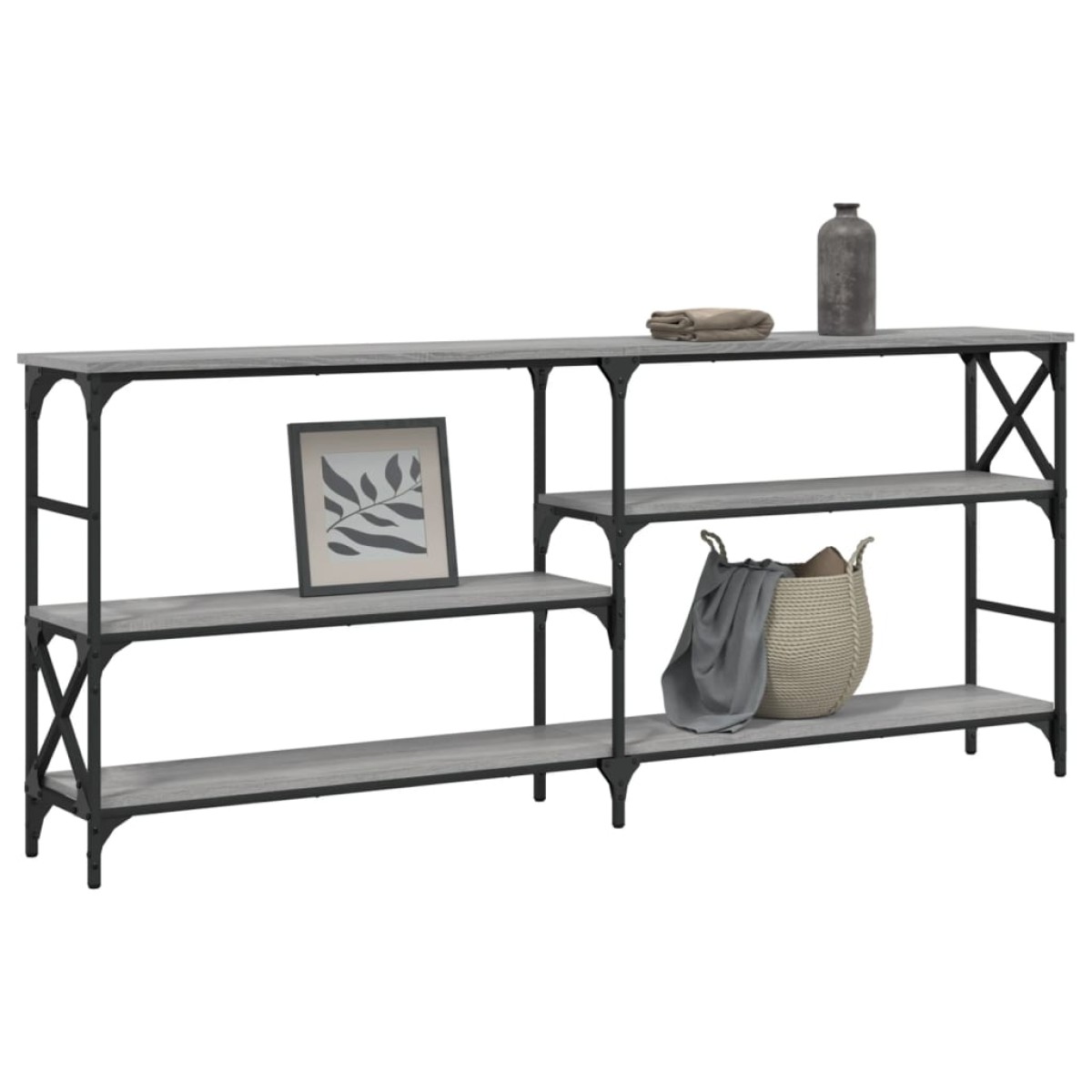 vidaXL Τραπέζι Κονσόλα Γκρι Sonoma 180x29x76,5 εκ. Επεξεργ. Ξύλο