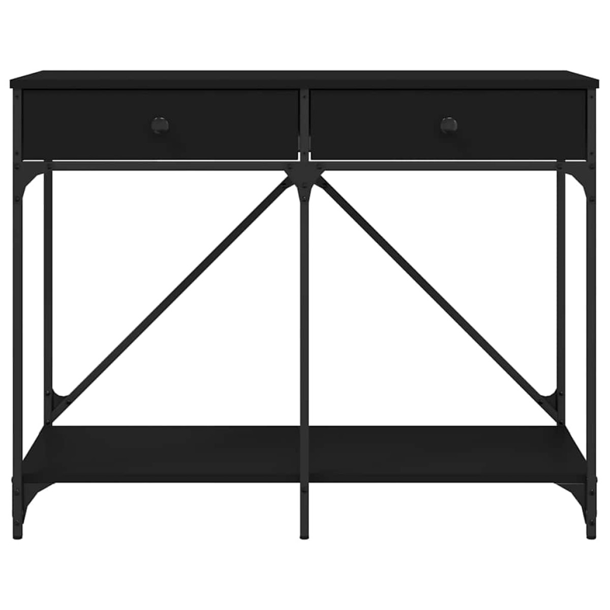 vidaXL Τραπέζι Κονσόλα Μαύρο 100 x 39 x 78,5 εκ. από Επεξεργ. Ξύλο