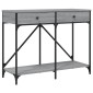 vidaXL Τραπέζι Κονσόλα Γκρι Sonoma 100x39x78,5 εκ. Επεξεργασμένο Ξύλο
