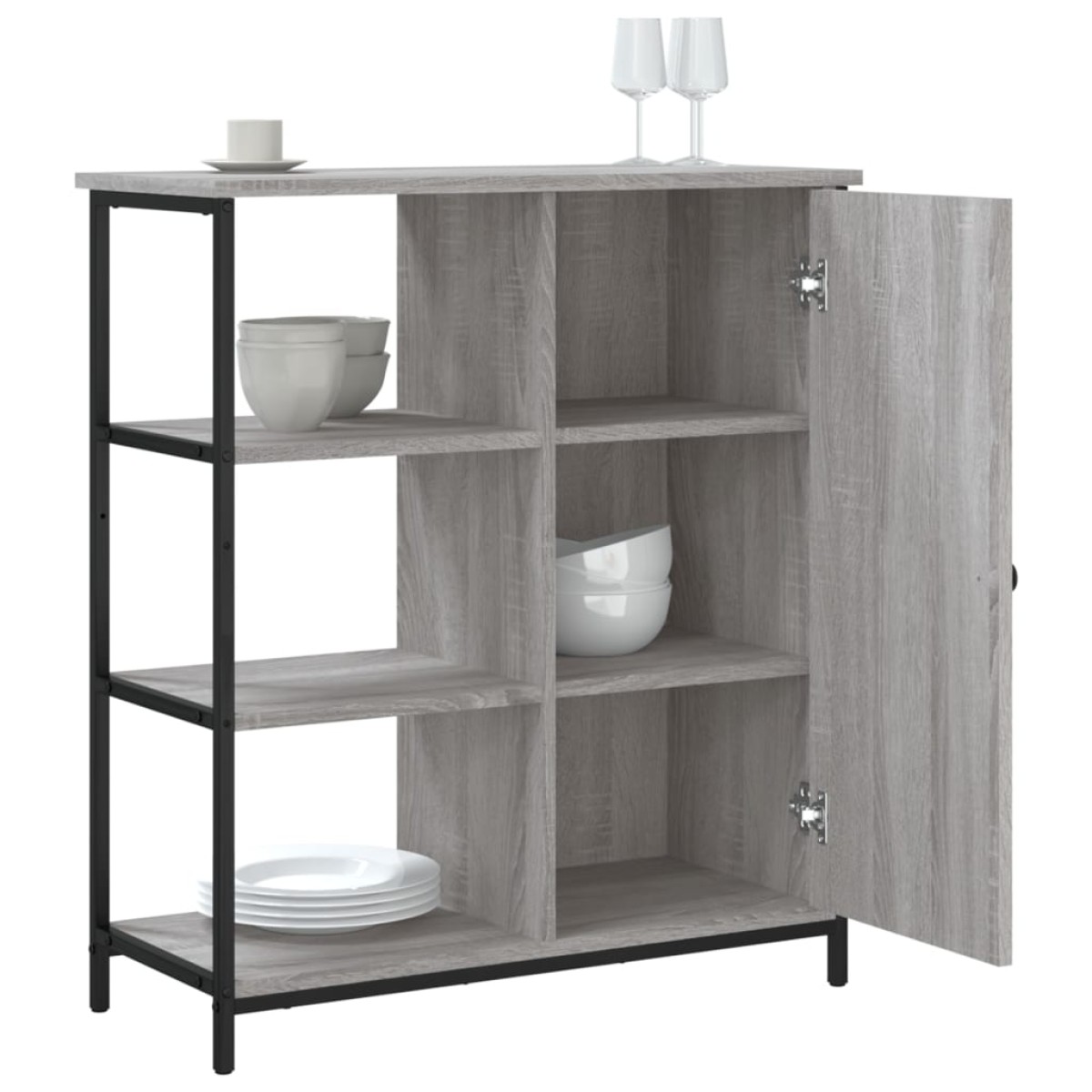 vidaXL Ντουλάπι Γκρι Sonoma 70 x 30 x 80 εκ. από Επεξεργ. Ξύλο