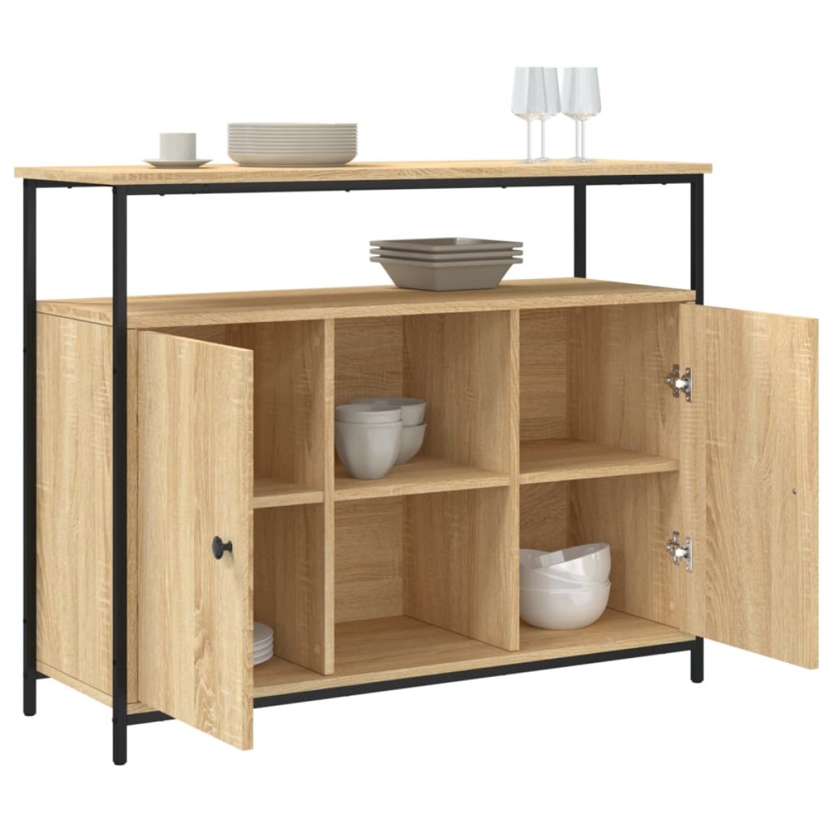 vidaXL Ντουλάπι Sonoma δρυς 100x35x80 εκ. Επεξεργασμένο Ξύλο