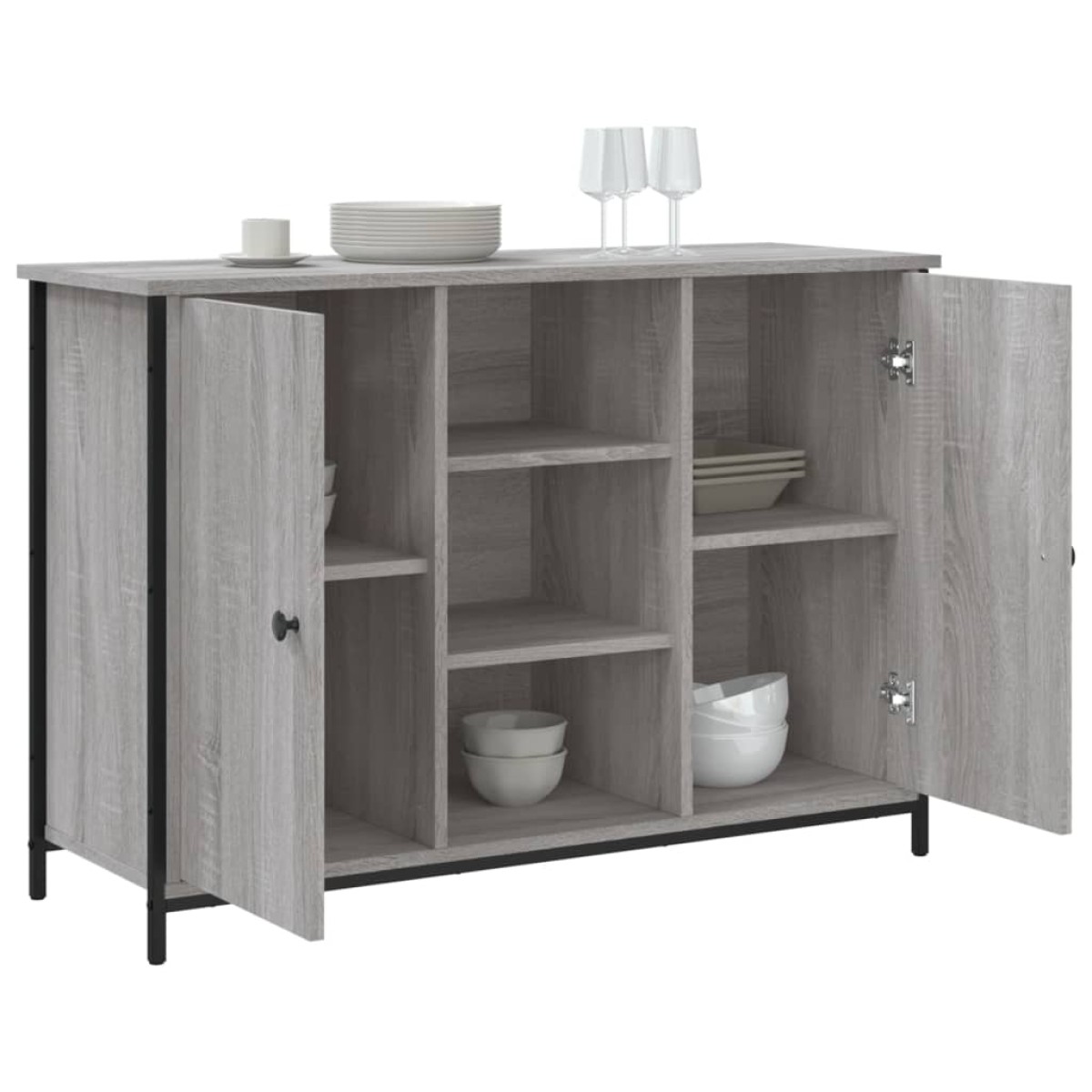 vidaXL Μπουφές Γκρι Sonoma 100x35x70 εκ. από Επεξεργασμένο Ξύλο
