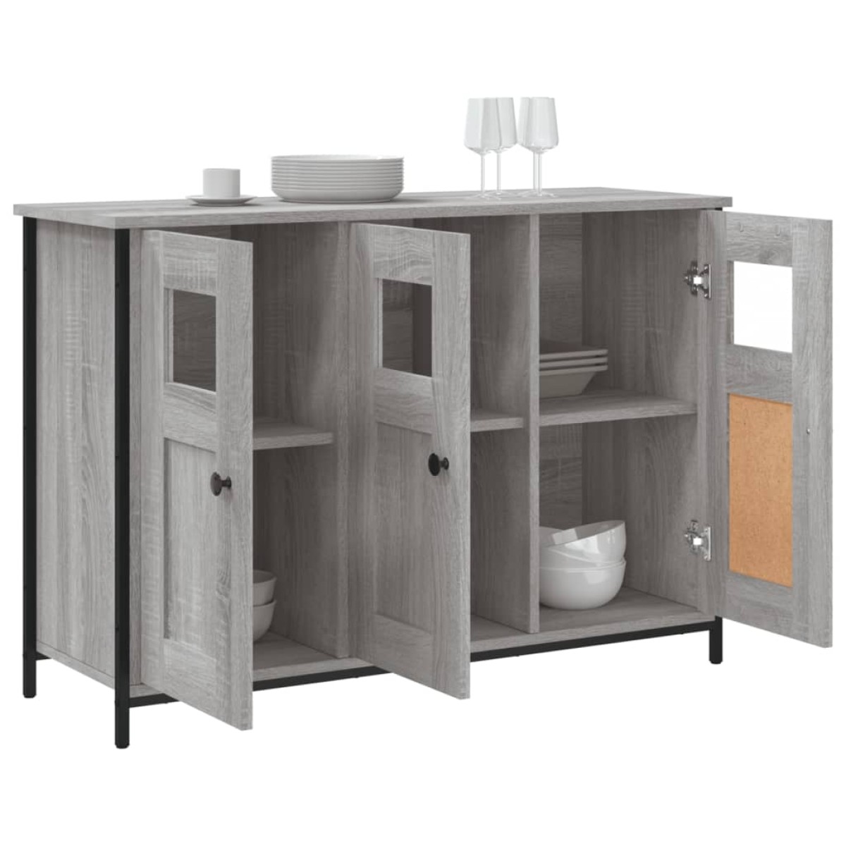 vidaXL Μπουφές Γκρι Sonoma 100x35x70 εκ. από Επεξεργασμένο Ξύλο