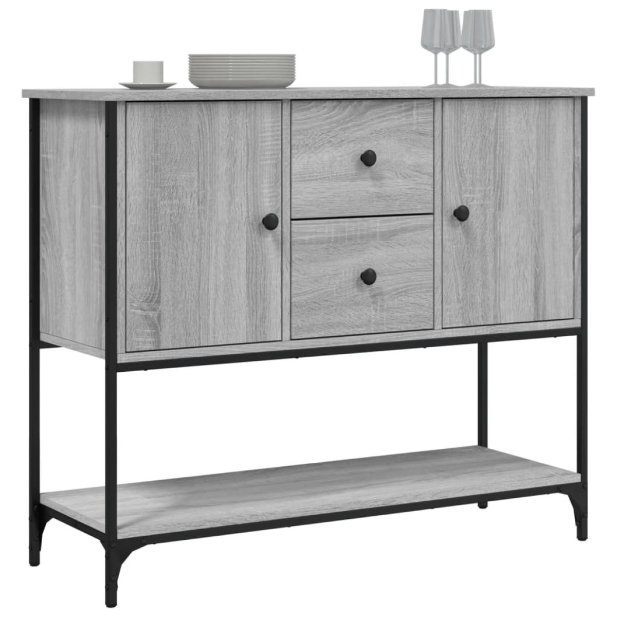 vidaXL Ντουλάπι Γκρι Sonoma 100x36x85 εκ. από Επεξεργασμένο Ξύλο