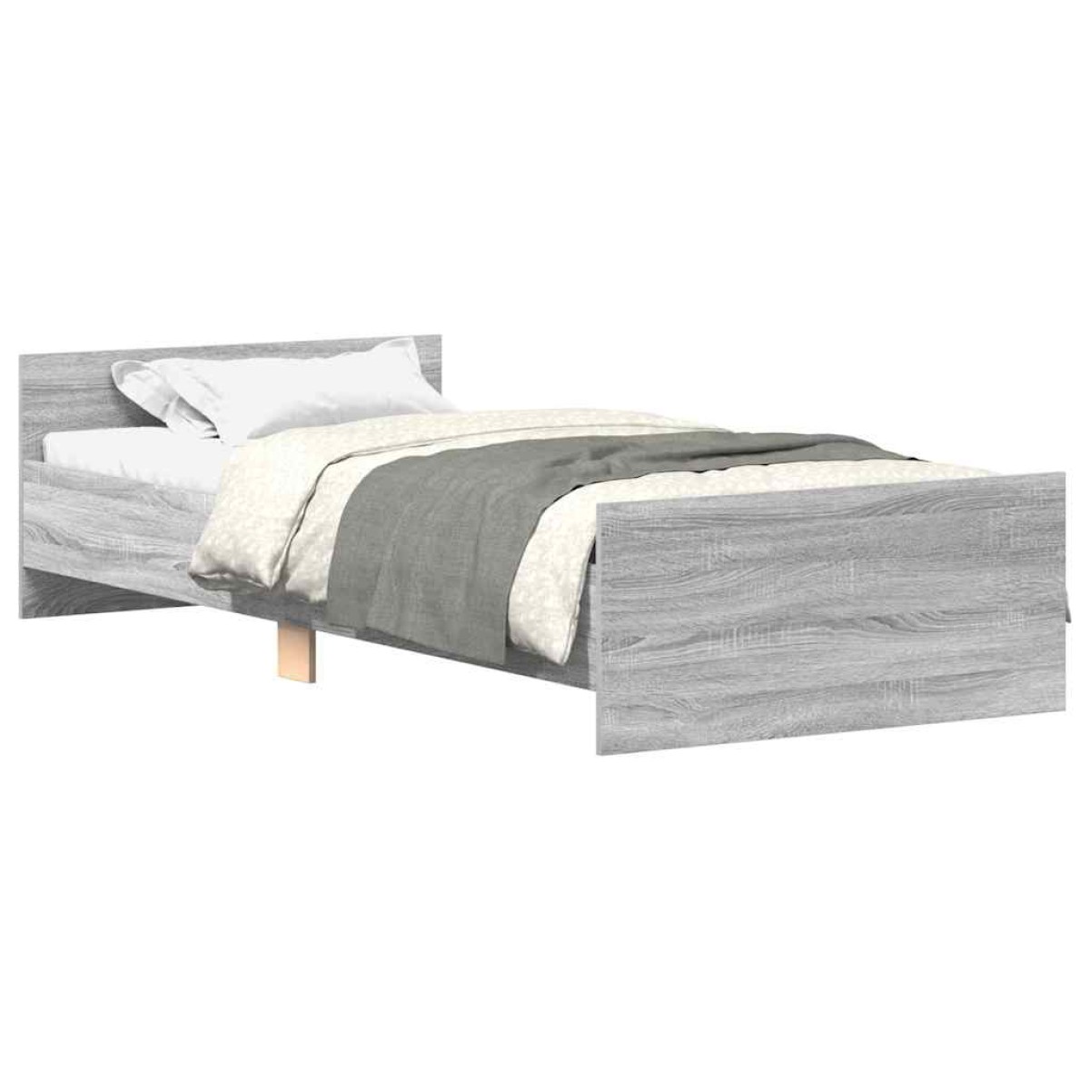 vidaXL Πλαίσιο Κρεβατιού Γκρι Sonoma 90 x 190 εκ. Επεξεργασμένο Ξύλο