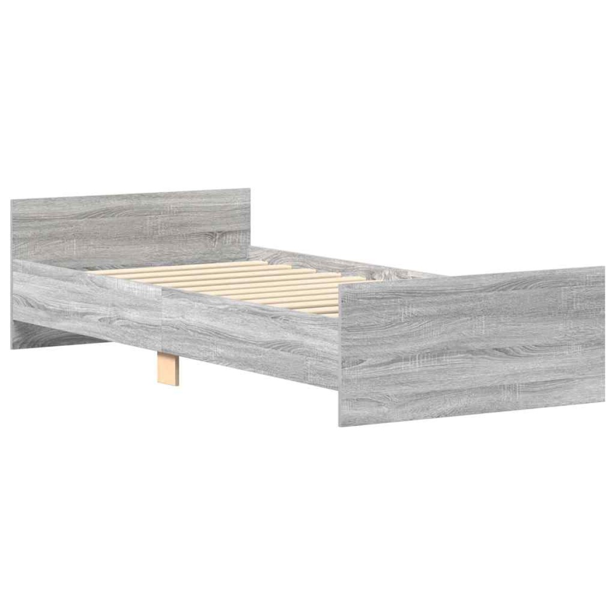 vidaXL Πλαίσιο Κρεβατιού Γκρι Sonoma 90 x 190 εκ. Επεξεργασμένο Ξύλο