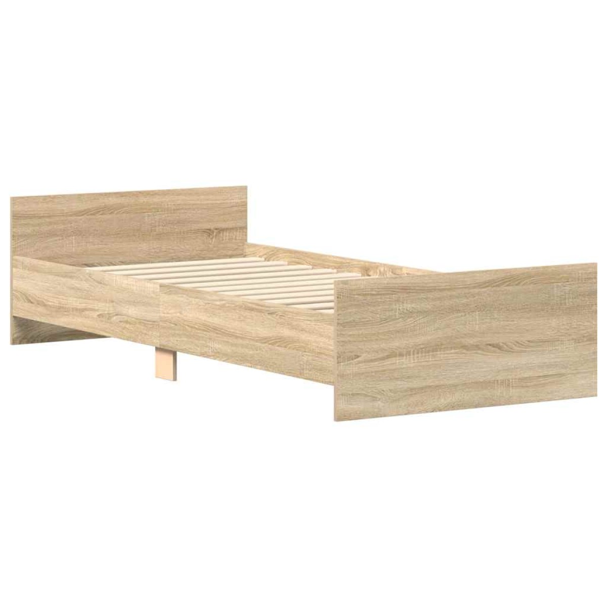 vidaXL Πλαίσιο Κρεβατιού Sonoma Δρυς 75x190 εκ Επεξ. Ξύλο Small Single