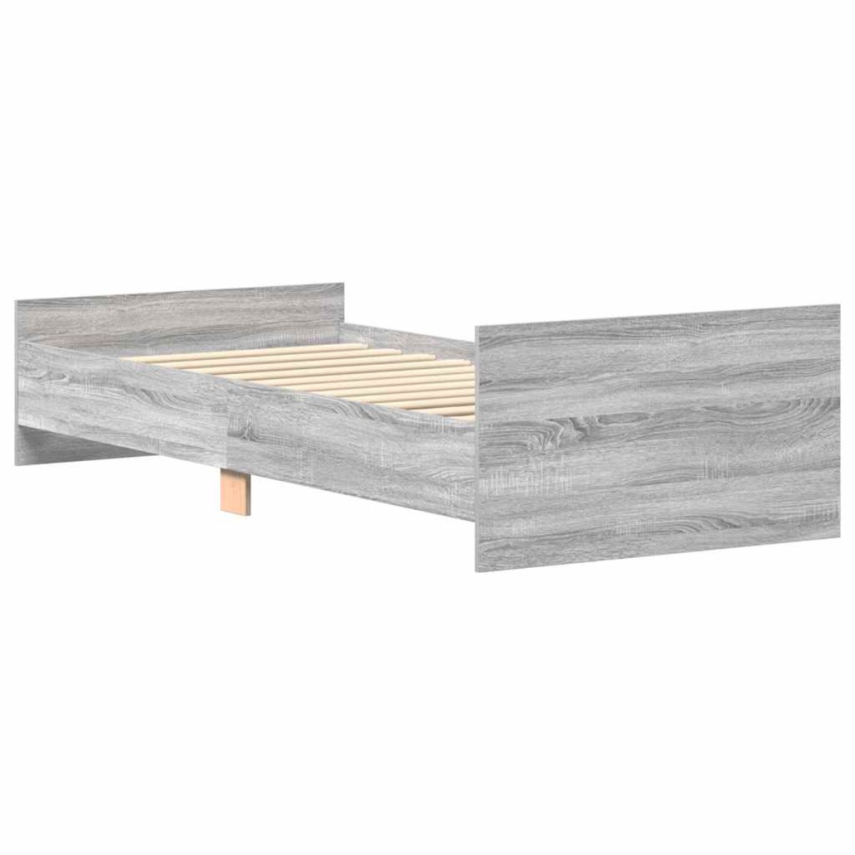 vidaXL Πλαίσιο Κρεβατιού Γκρι Sonoma 75x190 εκ Επεξ. Ξύλο Small Single