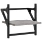 vidaXL Ράφια Τοίχου με Μπάρα 2 τεμ. Γκρι Sonoma 30x25x30 εκ.