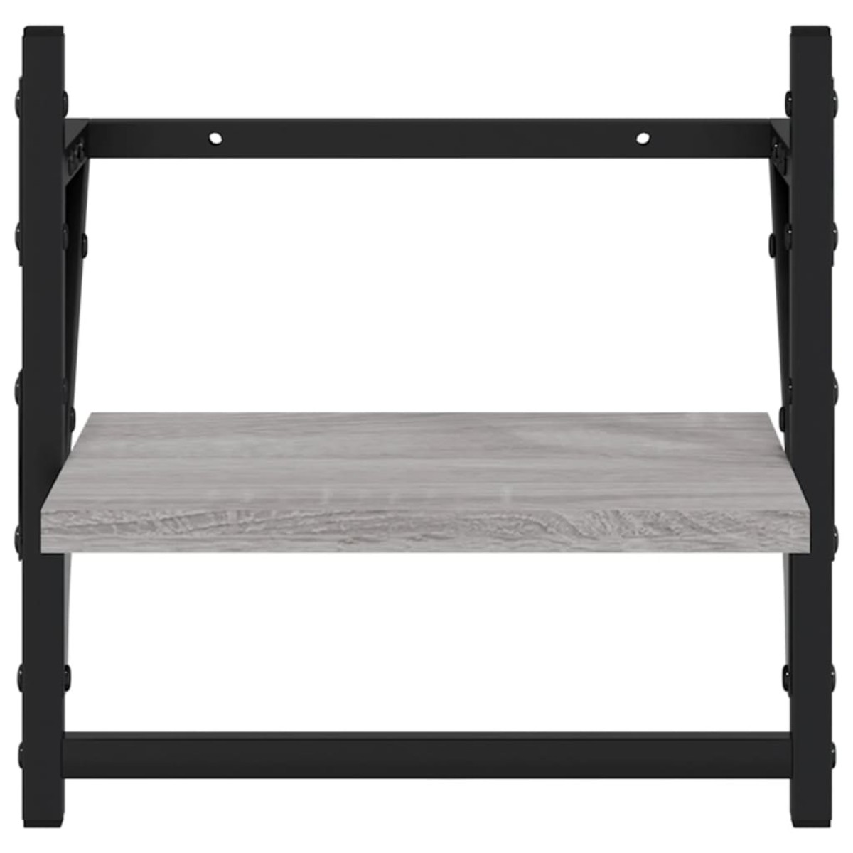 vidaXL Ράφια Τοίχου με Μπάρα 2 τεμ. Γκρι Sonoma 30x25x30 εκ.