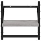 vidaXL Ράφια Τοίχου με Μπάρα 2 τεμ. Γκρι Sonoma 30x25x30 εκ.