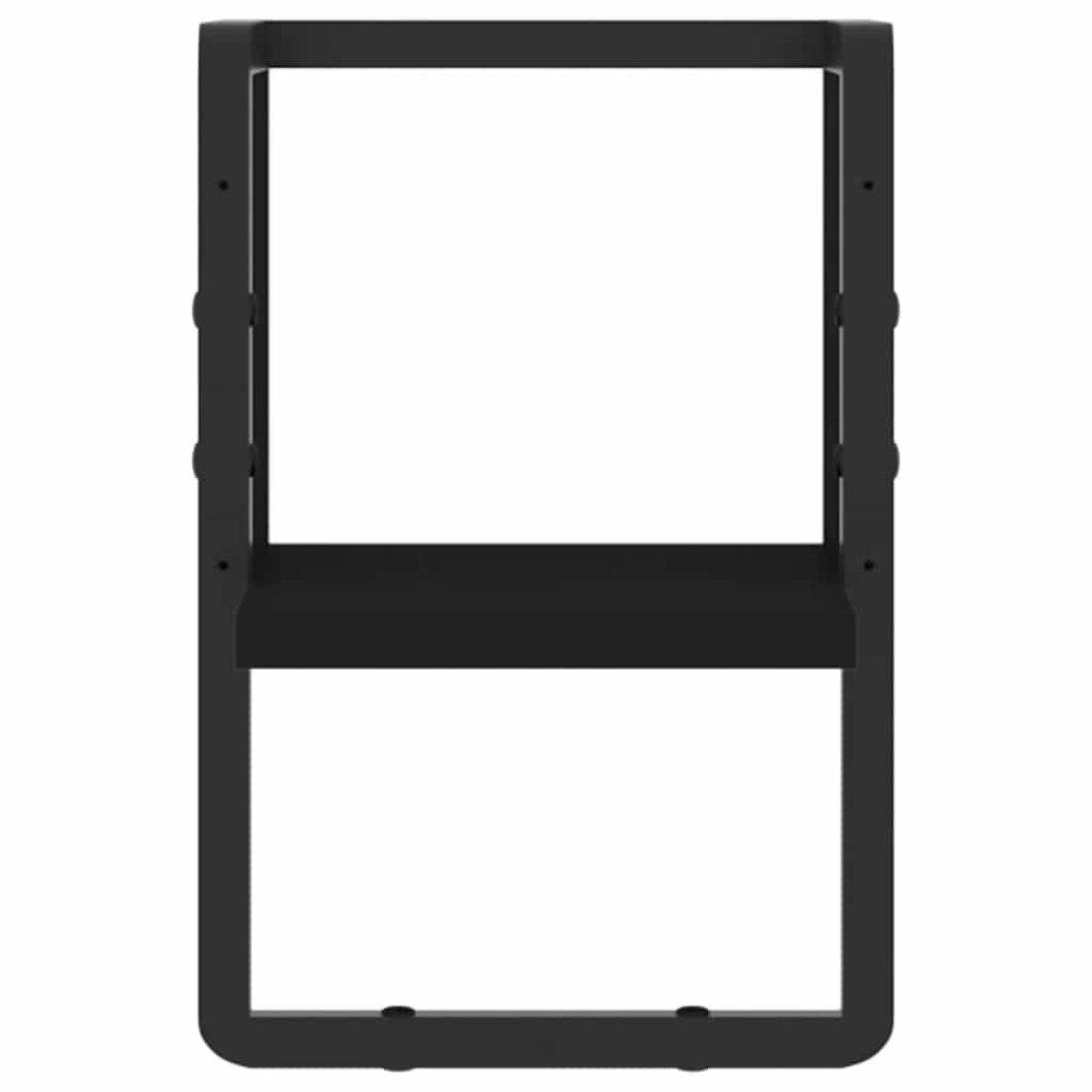 vidaXL Ράφι Τοίχου με Μπάρα Μαύρο 20 x 25 x 30 εκ.