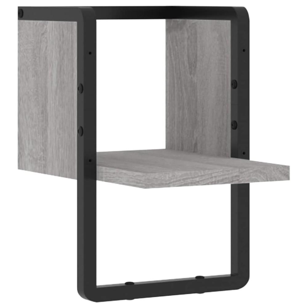 vidaXL Ράφι Τοίχου με Μπάρα Γκρι Sonoma 20x25x30 εκ.