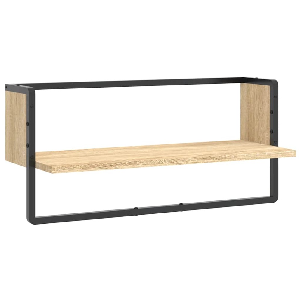 vidaXL Ράφι Τοίχου με Μπάρα Sonoma Δρυς 65x25x30 εκ.