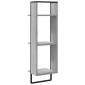 vidaXL Ραφιέρα Τοίχου με 3 Ράφια Γκρι Sonoma 30x25x100 Επεξεργ. Ξύλο