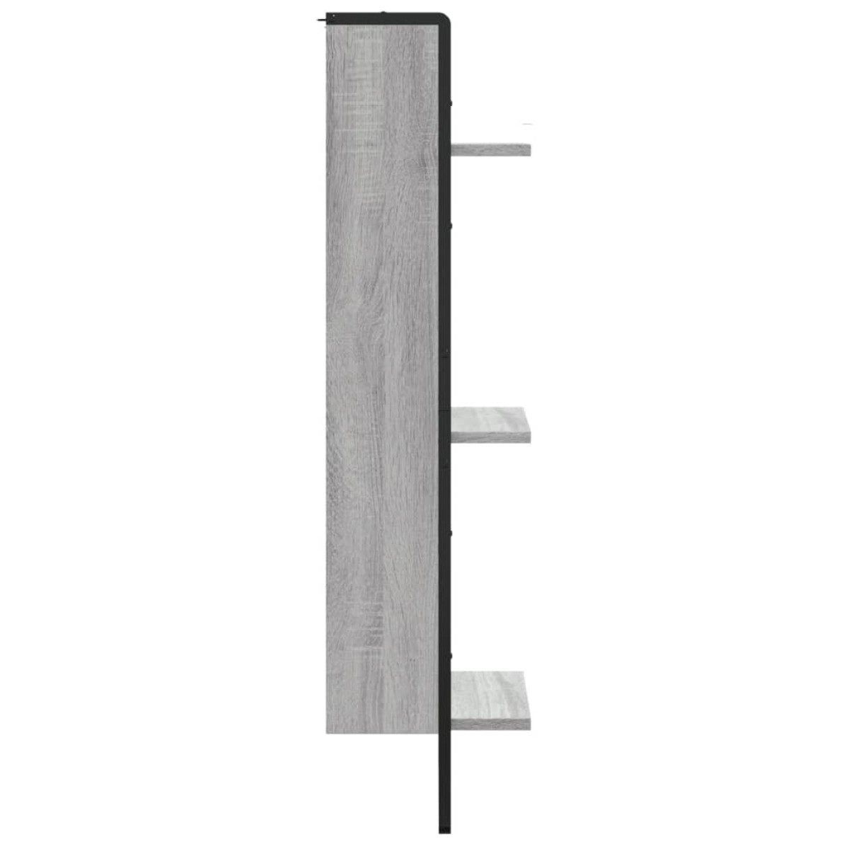 vidaXL Ραφιέρα Τοίχου με 3 Ράφια Γκρι Sonoma 30x25x100 Επεξεργ. Ξύλο
