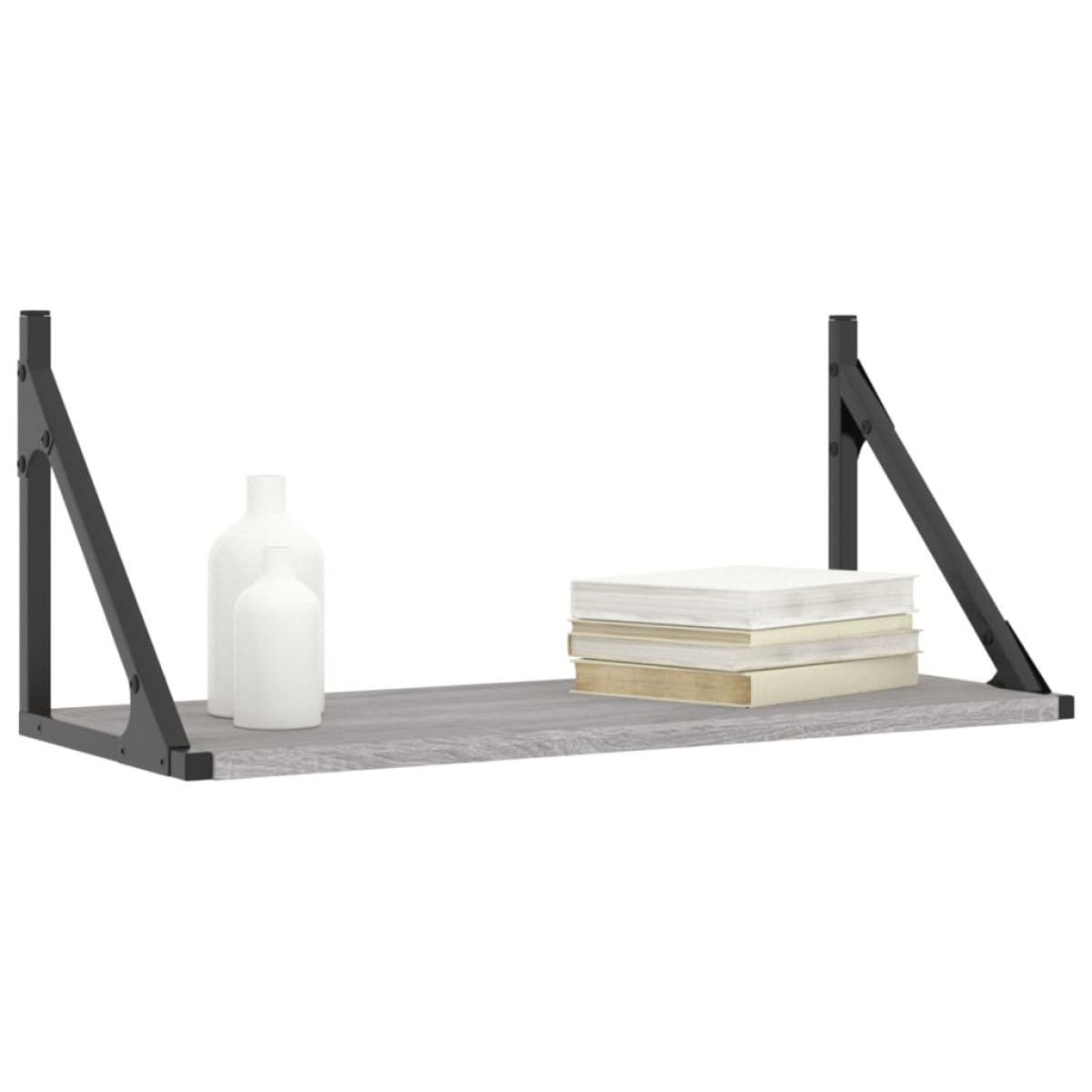 vidaXL Ραφιέρες Τοίχου 2 τεμ. Γκρι Sonoma 60x25x25,5 εκ. Επεξ. Ξύλο
