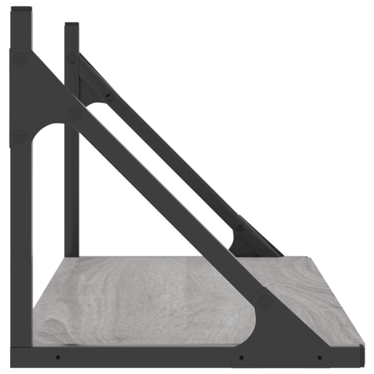 vidaXL Ραφιέρες Τοίχου 2 τεμ. Γκρι Sonoma 60x25x25,5 εκ. Επεξ. Ξύλο