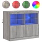 vidaXL Μπουφές με LED Γκρι Sonoma 81 x 37 x 67 εκ.