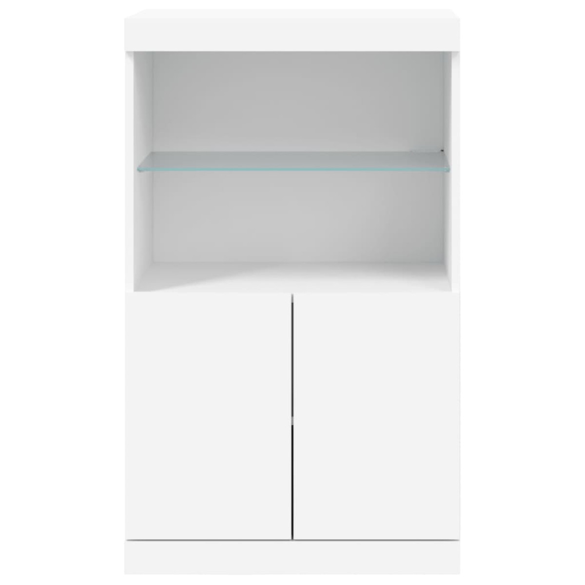vidaXL Μπουφές με Φώτα LED Λευκός 60,5 x 37 x 100 εκ.
