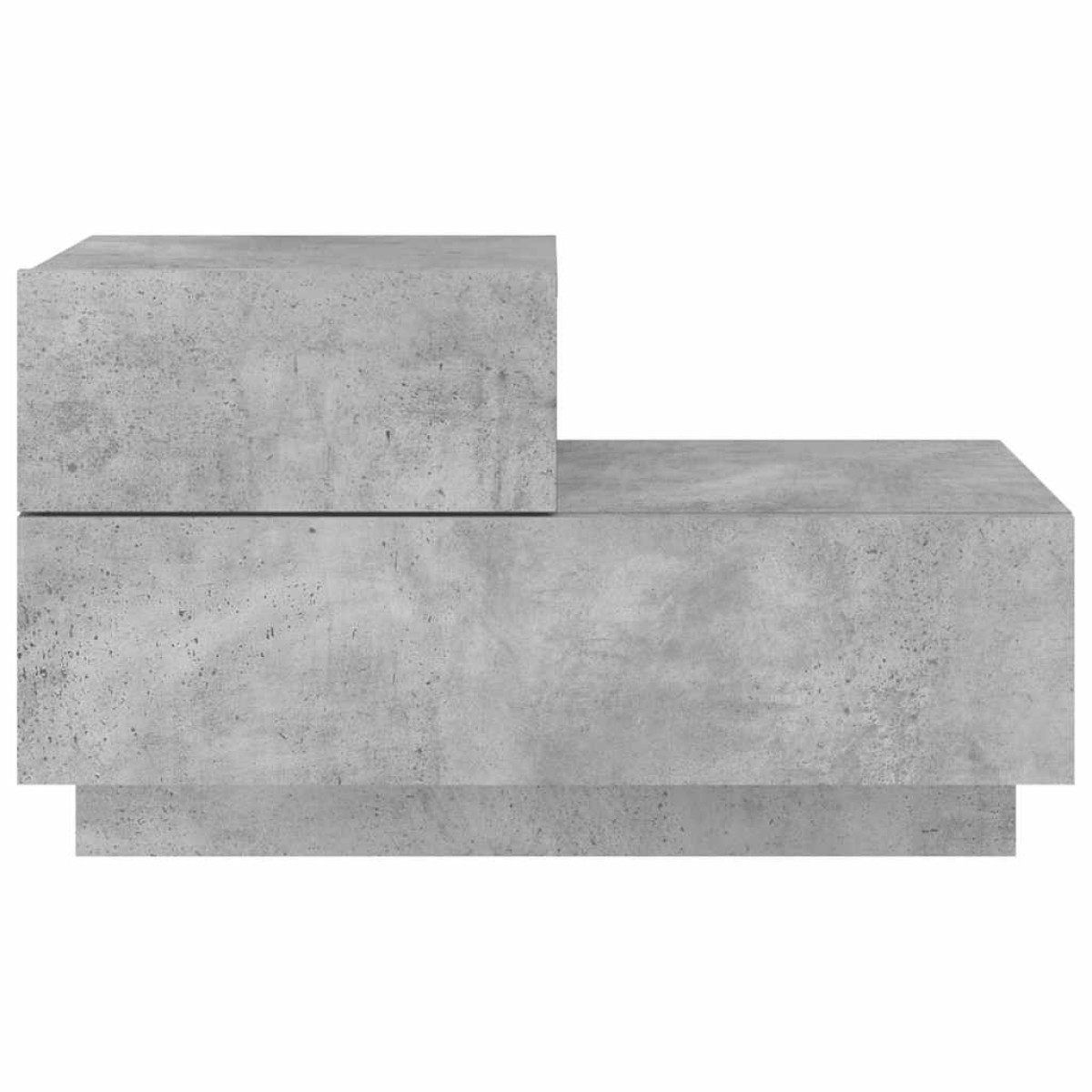 vidaXL Κομοδίνο με Φώτα LED Γκρι Σκυροδέματος 70 x 36 x 40,5 εκ.