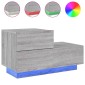 vidaXL Κομοδίνο με Φώτα LED Γκρι Sonoma 70 x 36 x 40,5 εκ.